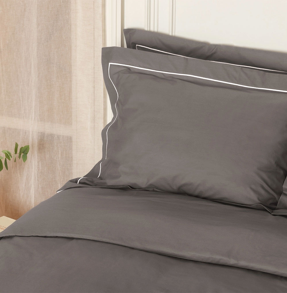Housse de Couette et Taies d'oreiller à Volants Percale