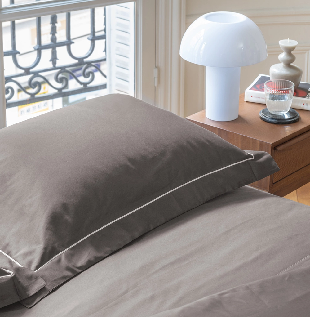Housse de Couette et Taies d'Oreiller à Volants Satin
