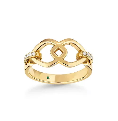 Goldringe mit weißen Diamanten