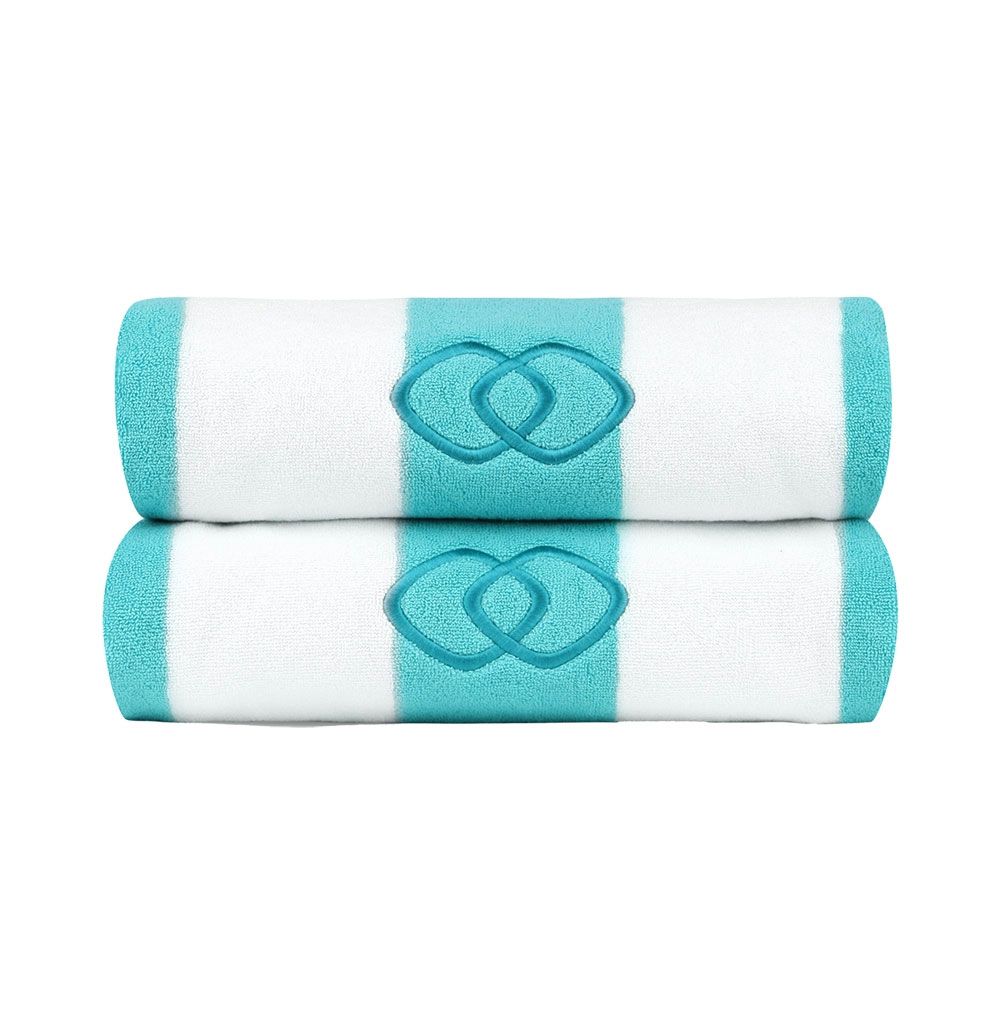 Zoggs Serviette De Piscine 140x70 Cm – 100% Coton Jacquard, Super Absorbante, Séchage Rapide – Bleue, Idéale Plage Et Gym