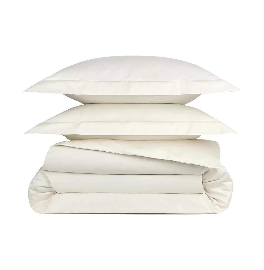 Housse de Couette et Taies d'Oreiller à Volants Satin