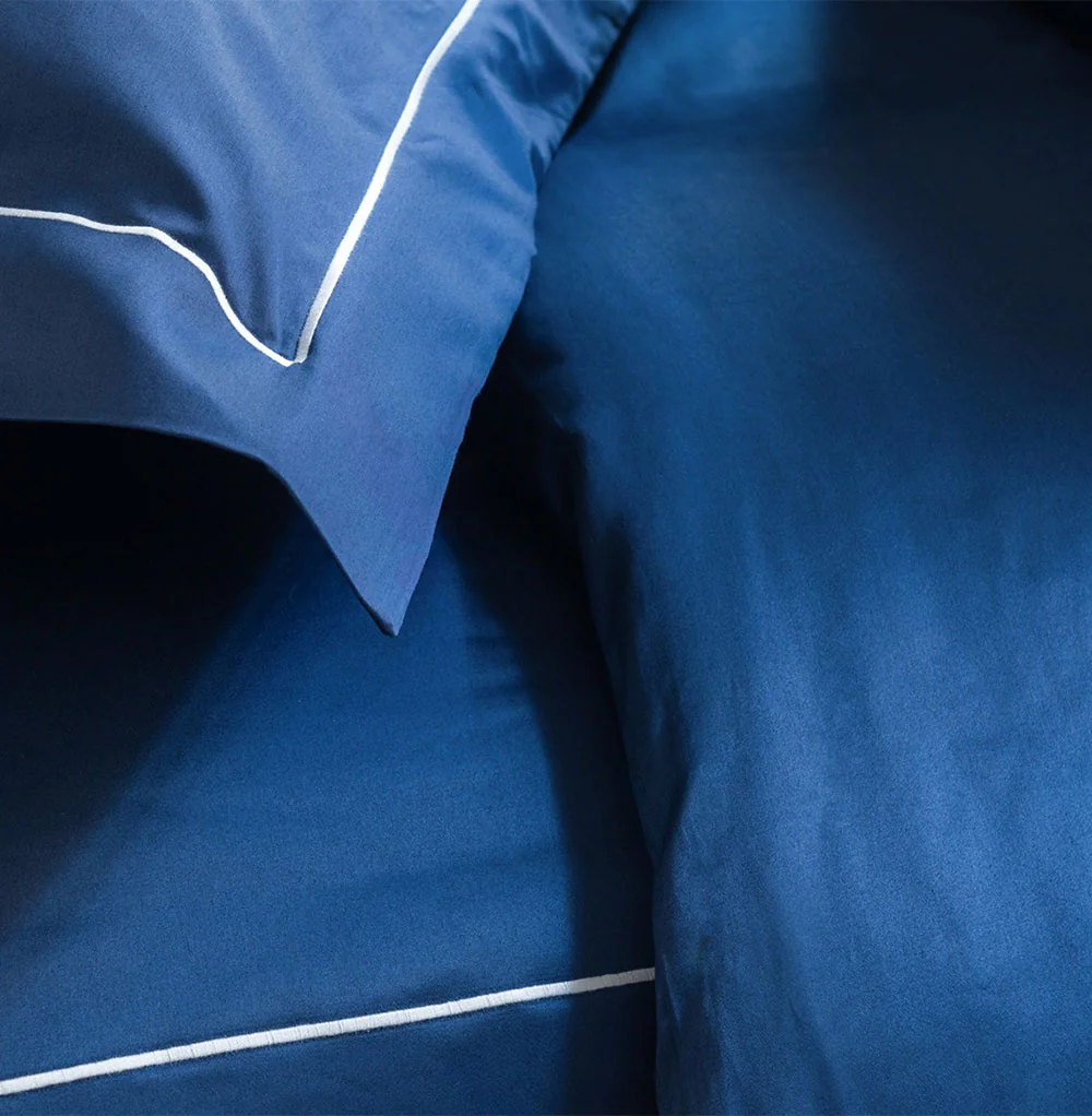 Parure De Draps Lavish Lux 100% Coton - Aqua, 400 Fils, Satiné (Neuf)