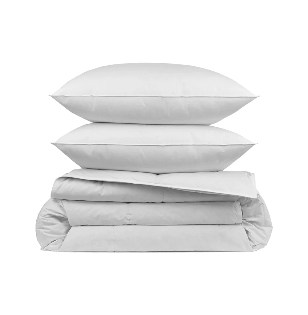 Conjunto de edredón y almohadas de plumón y plumas de oca 1